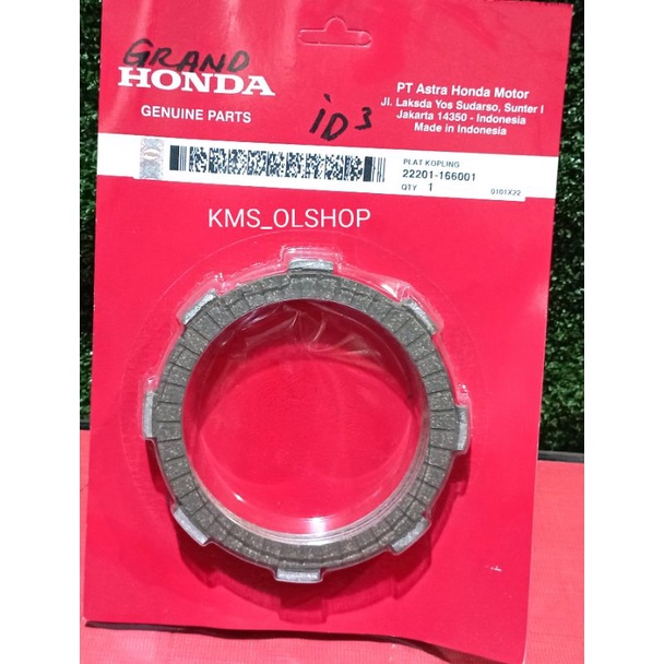 Kampas Kopling Set Plat Kopling Set Grand Supra Fit New Legenda Asli Ori AHM 22201-166-001