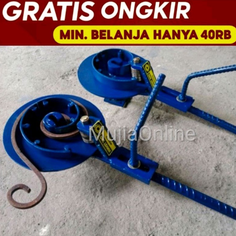 Alat tekuk bending besi tempa beton nako ulir plat strip ornamen C letter S