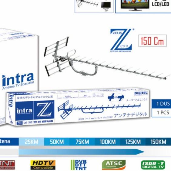 TANPA KABEL Antena TV Outdoor Digital Intra INT ZEUS For LCD LED Luar - DUS RUSAK