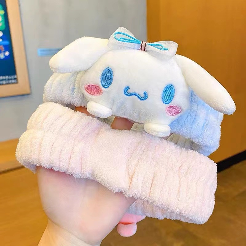 BANDO HANDUK CINAMOL/ BANDANA HANDUK BONEKA SANRIO CINNAMOROLL KUROMI LUCU