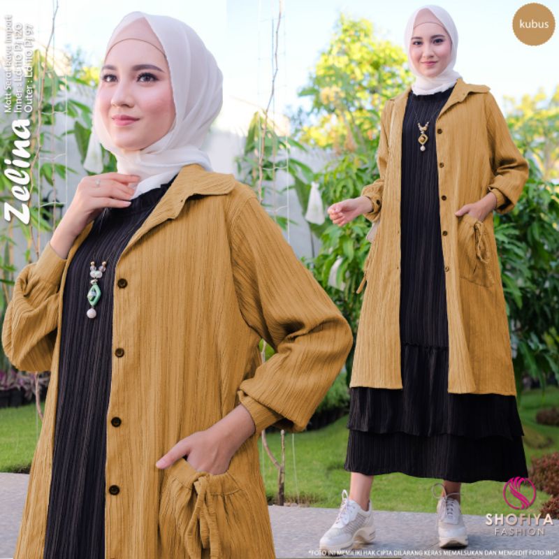 [READY] OUTER TILE DRESS KONDANGAN NUMA BY SHOFIYA