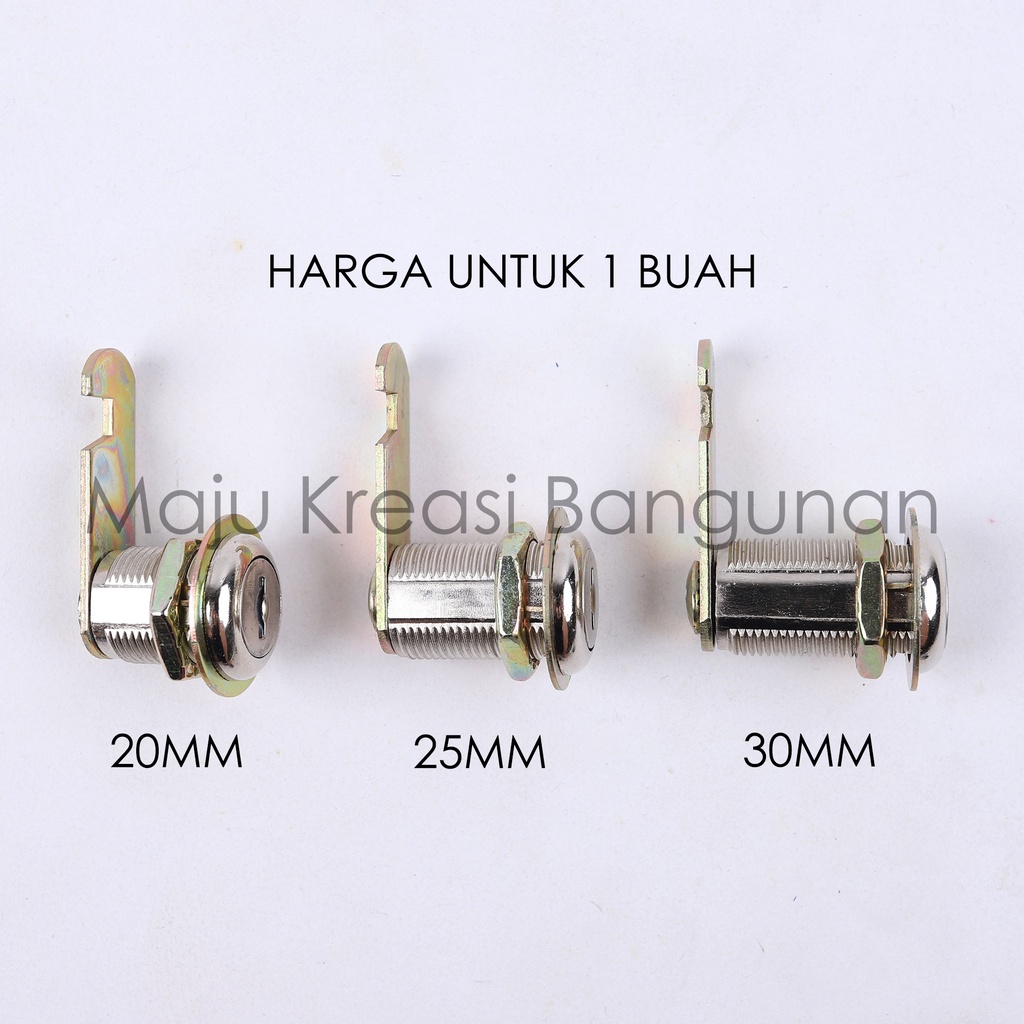 Kunci Loker Kait 20mm 25mm 30mm Cam Lock Besi Huben HL-103 Locker Lemari Laci 20 25 30 mm