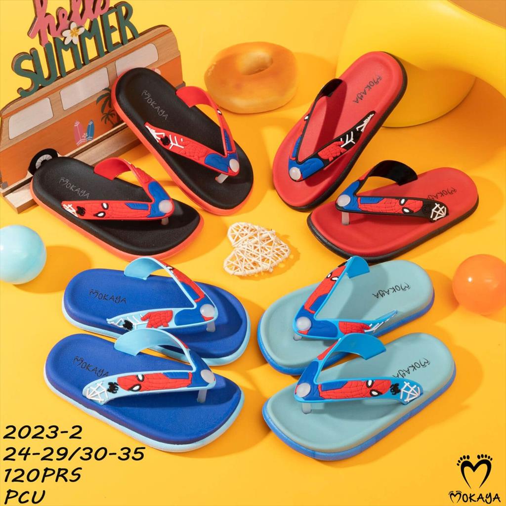 Sandal japit anak motif spiderman 2023 24-29