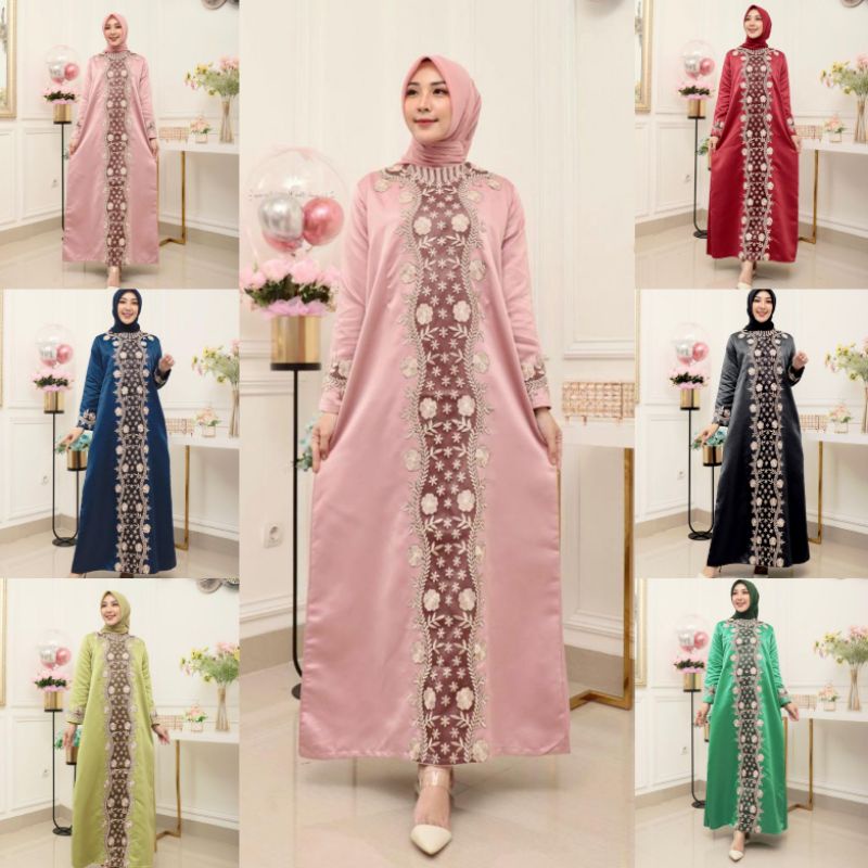 GAMIS SAHARA BORDIR // BAHAN TAVETA BRIDAL PREMIUM // BAJU WISUDA // BAJU PESTA // KEBAYA MODERN // By Pelangi Jaya