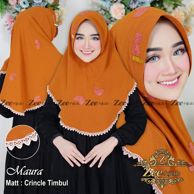 MAURA RENDA 3D LOVE / JILBAB BERGO / JILBAB INSTAN / BERGO CRINCLE / JILBAB CRINCLE / BERGO 3D / BERGO PET / JILBAB RENDA / HIJAB INSTAN