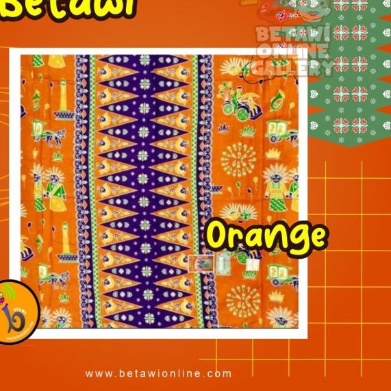 Kain Batik Betawi / Batik Betawi / Sarung Batik Betawi - Kuning