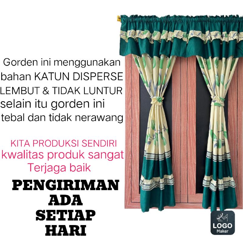 gorden jendela serut TER MURAH (motif random)