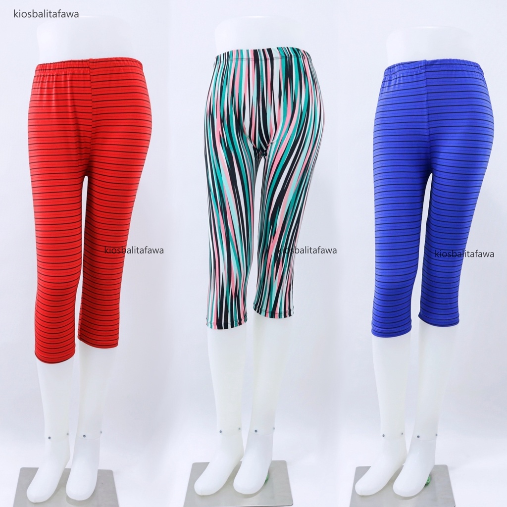 (DEWASA) Legging Nancy 3per4 fit to XXL / Legging Jumbo Wanita Motif Celana Panjang Leging Big Impor