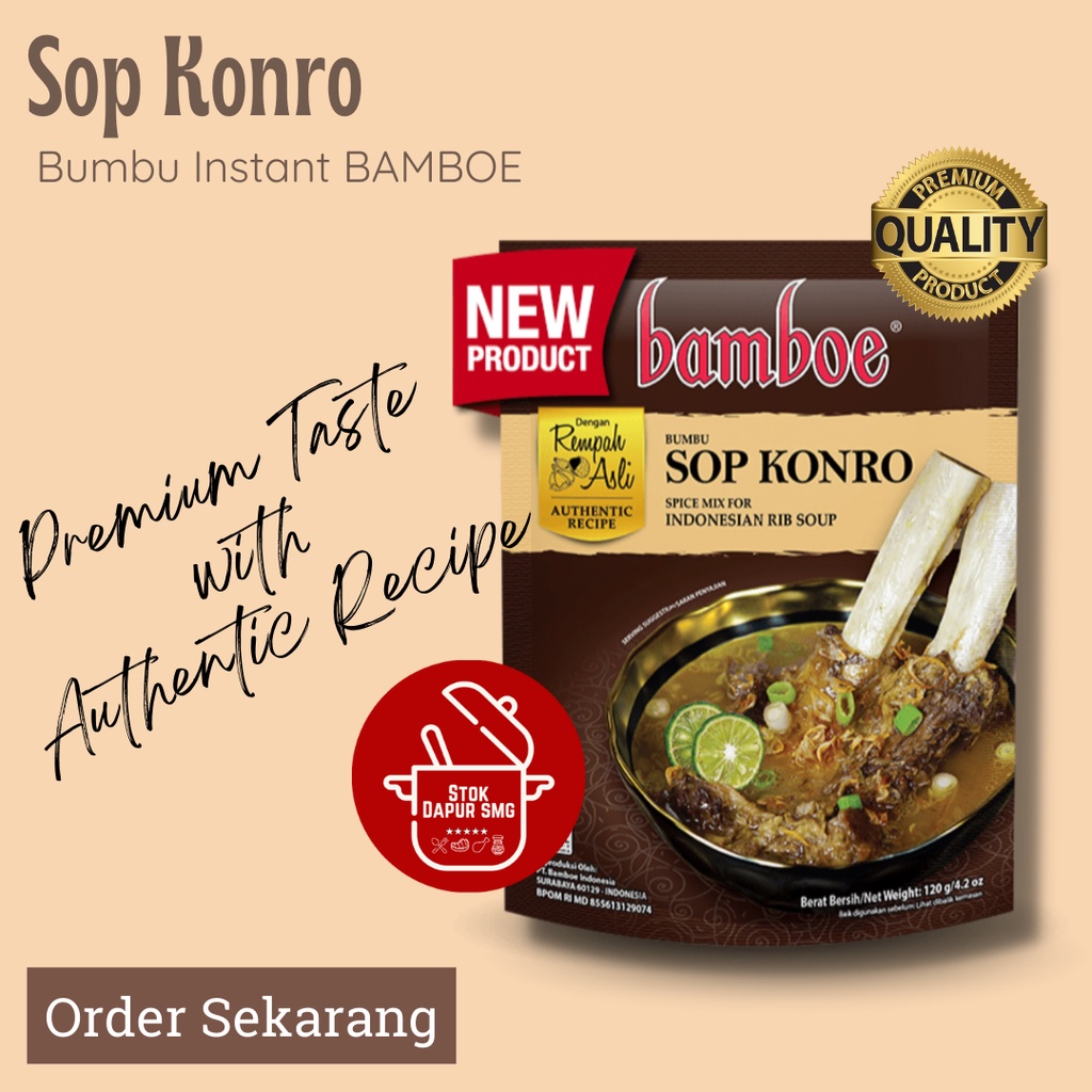 

BAMBOE Premium Taste Bumbu Masak Instan SOP KONRO 120gr