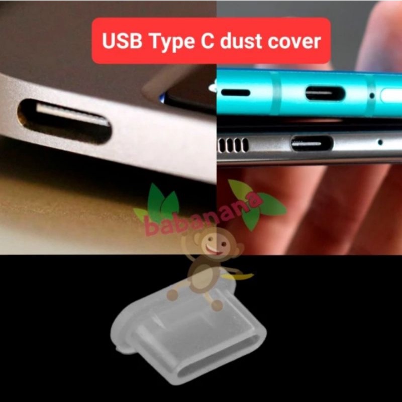 Usb type C dust cover penutup anti debu rubber silicone laptop phone tutup Type-C Connector Charger Anti Kotoran Anti Debu Laptop Smartphone iphone Komputer