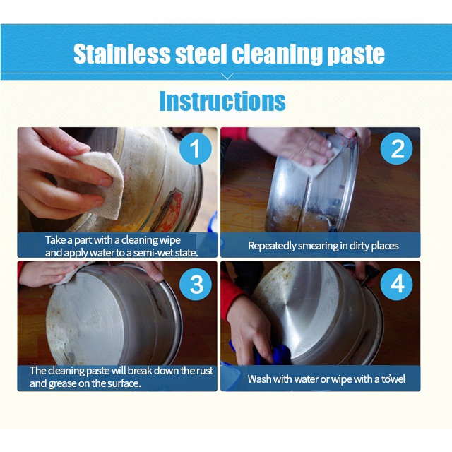 Penghilang Karat Stainless / Pembersih Kerak Panci / Penghilang Karat - 500G Stainless Steel Cleaning Paste for Perlengkapan Dapur