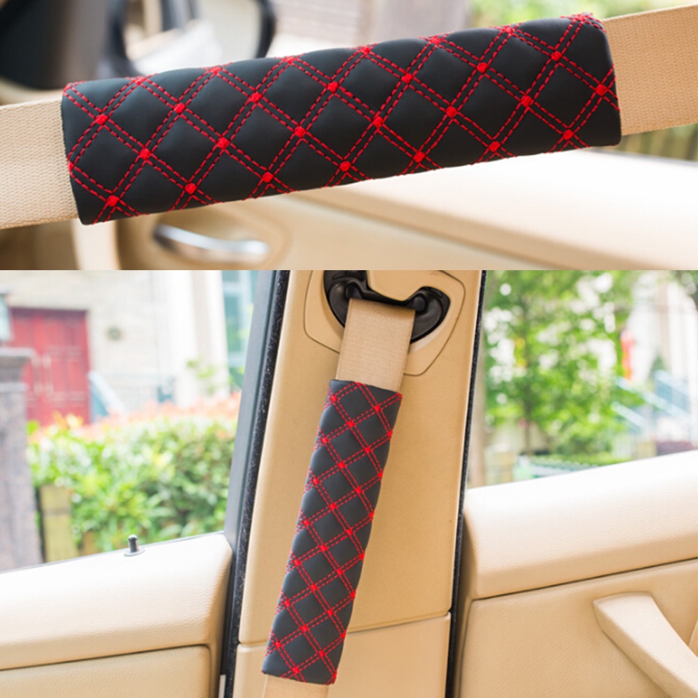 【2 PCS】Cover Seat Belt Universal Mobil/Cover Sabuk Pengaman Mobil/Car Safety Belt Cover/Sarung Safety Belt Mobil