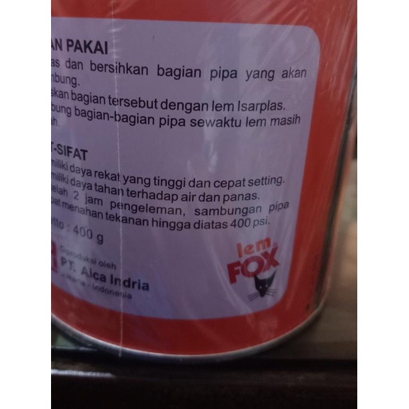 

MURAH LEM PIPA PVC LEM ISARPLAS KALENG 400GRAM