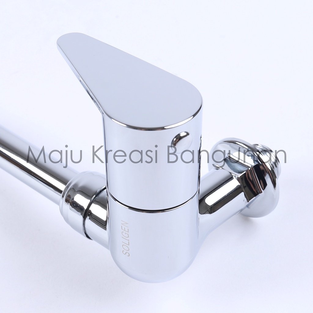 Kran Angsa Fleksibel NEW SOLIGEN PVC Chrome Keran Cuci Piring Tembok Sink WS5 WS5W Flexible