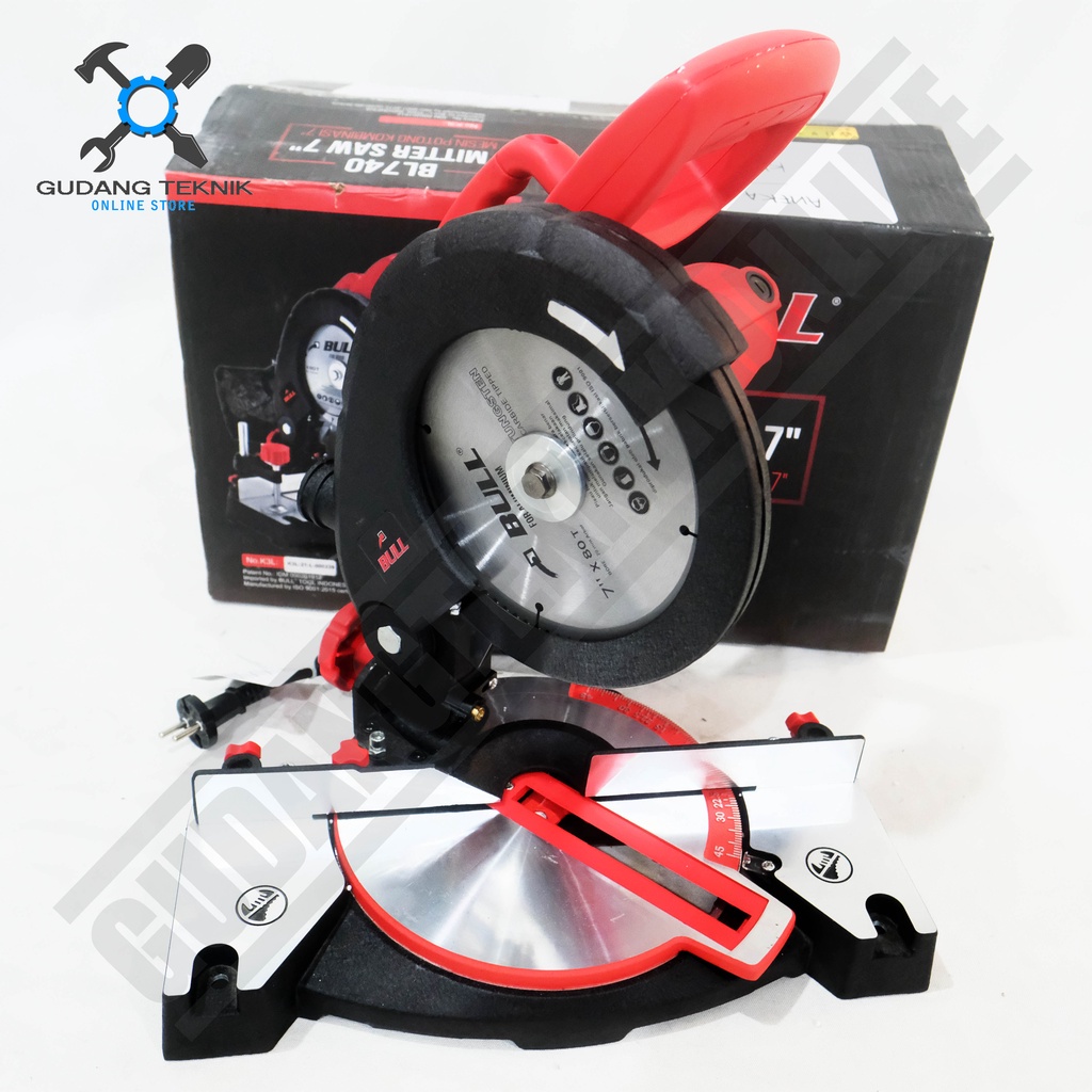 Mesin Potong Aluminium 7&quot; BULL BL740 Mittersaw / Mesin Mitter Miter Saw Mitersaw 7 Inch BL 710 BULL
