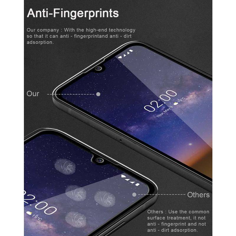 2pcs Pelindung Layar Tempered Glass Full Cover Untuk Nokia 1.4 2.4 3.4 5.4