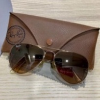 Kacamata Rayban Aviator 3026 Gold Brown Second Original