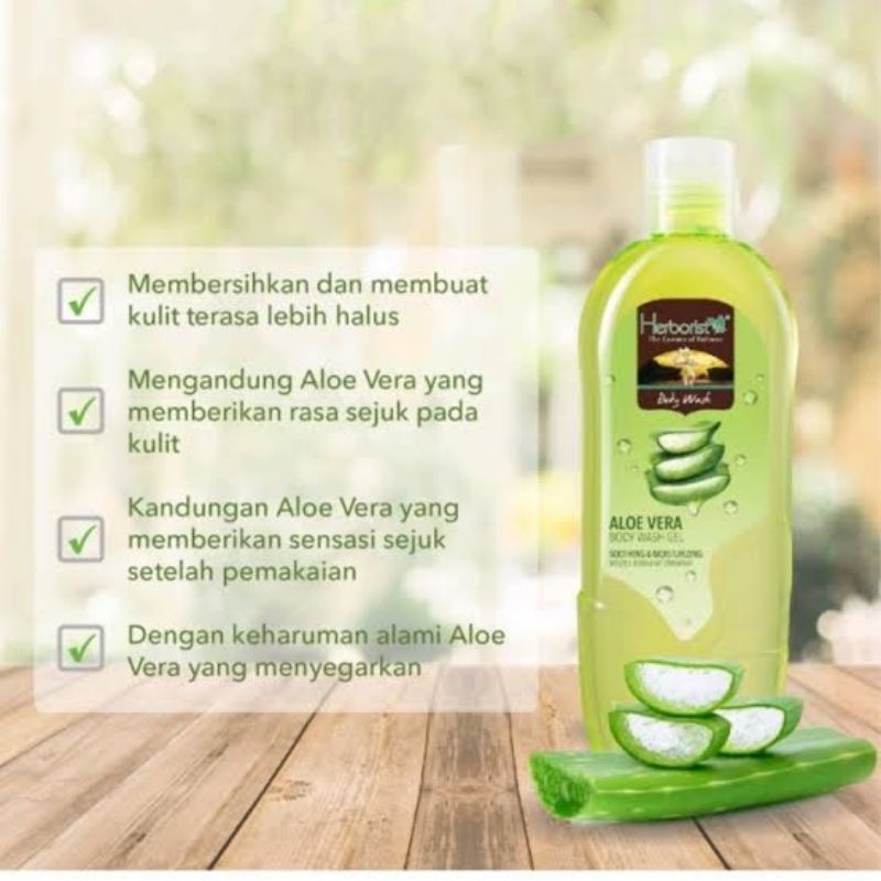 HERBORIST BODY WASH GEL ALOEVERA 250mL / SABUN MANDI