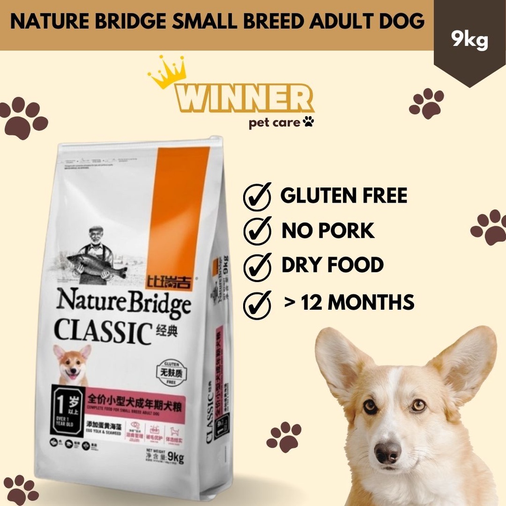 Nature Bridge Small Breed Adult Dog Food Freshpack 9kg