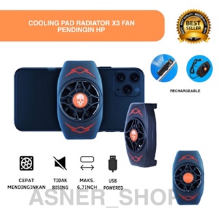 Cooling Pad Radiator X13 Kipas Pendingin Hp Fan Mobile Phone Cooler Gaming Gamepad X3