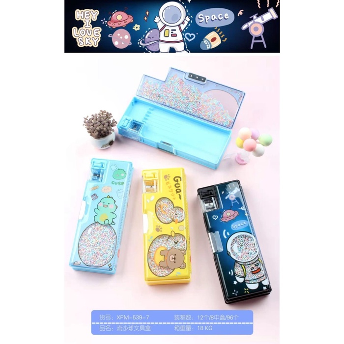 

pencil case magnet motif space bola bola satuan RATU.SHOP25