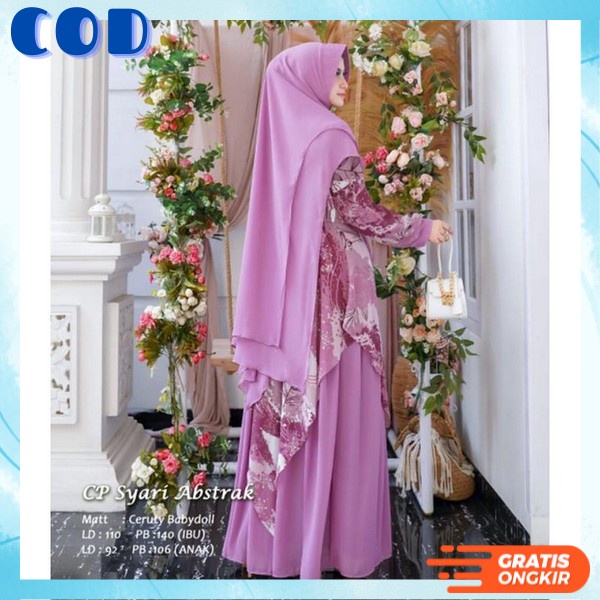 Gsmis Set Jilban Kekinian Ghamis Murah Berkualitas Gaun Dress Dan Jilnab Deres Lengan Panjang Set Ji