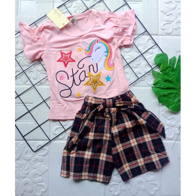 [0-8T] BAJU SETELAN ANAK UNICORN IMPORT / SETELAN IMPORT ANAK PEREMPUAN UNICORN