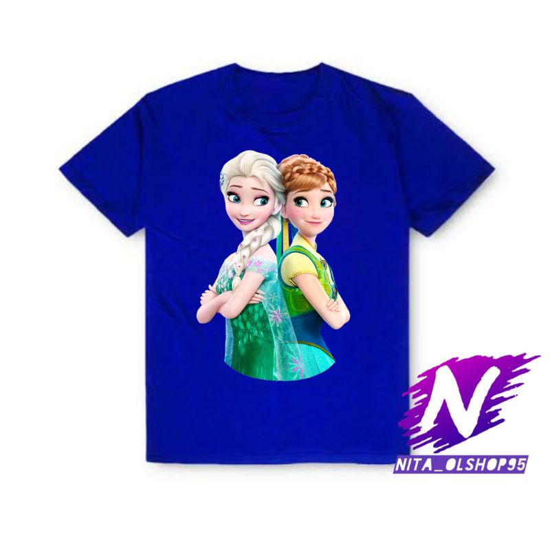 baju anak elsa ana frozen kaos anak elsa dan ana