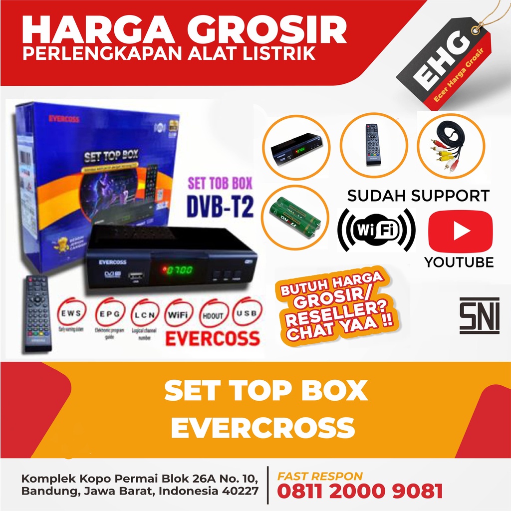 Jual SET TOP BOX EVERCROSS/STB DIGITAL FULL HD TERMURAH/ SET TOP BOX