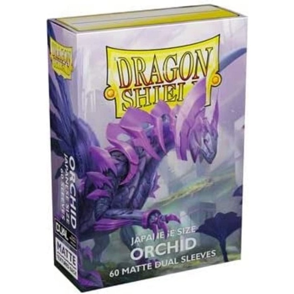 Dragon Shield Dual Matte 60 Card Sleeve Japanese Size Orchid YG/VG
