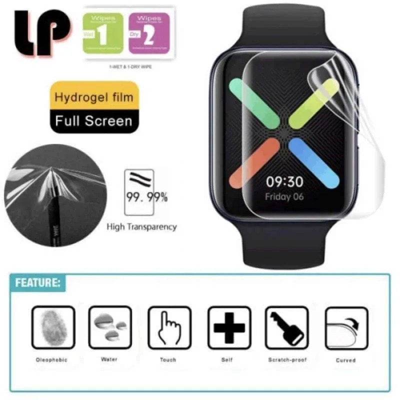 Smart Watch Universal Diameter 20mm - 69mm Bulat Anti Gores Hydrogel Clear HD