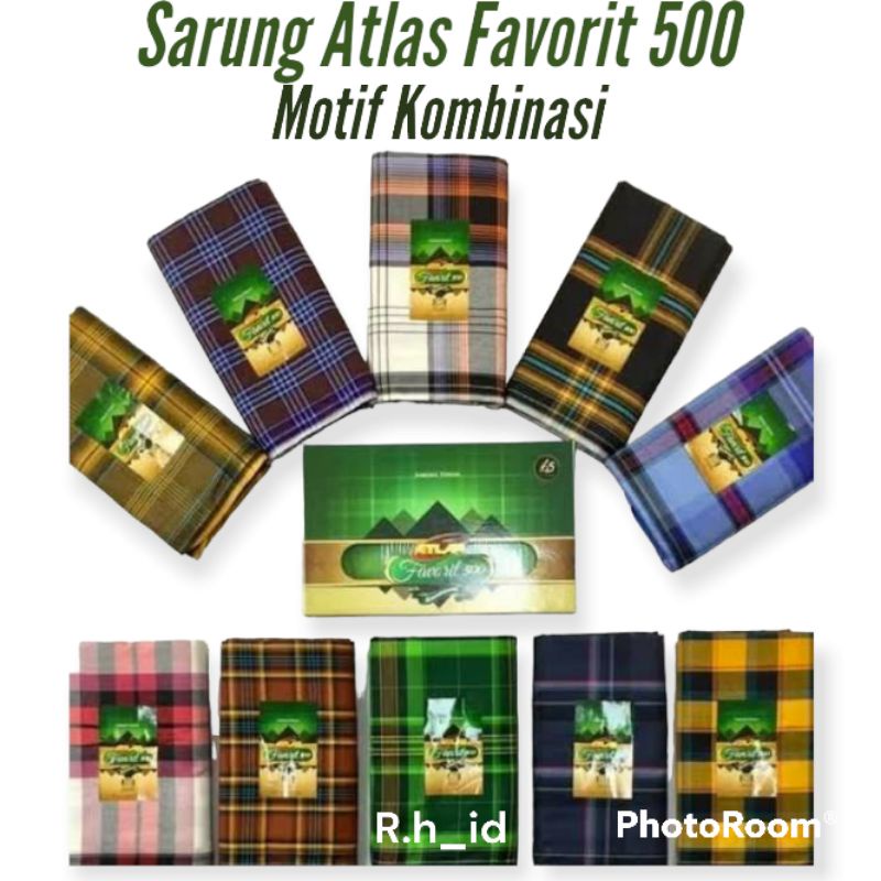 Sarung ATLAS FAVORIT 500 Laki Pria Motif Kombinasi Kotak