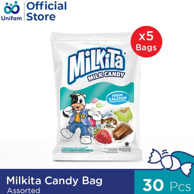 

BAYAR DITEMPAT MILKITA CANDY ASSORTED BAG PREMIUM PAKET 5 BAG /PERMEN LUNAK/PERMEN VIRAL/PERMEN MILO/PERMEN YUPI/PERMEN JADUL/PERMEN KARET