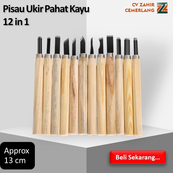 

Pisau Ukir Pahat Kayu 12 in 1 Wood Carving Art Knife