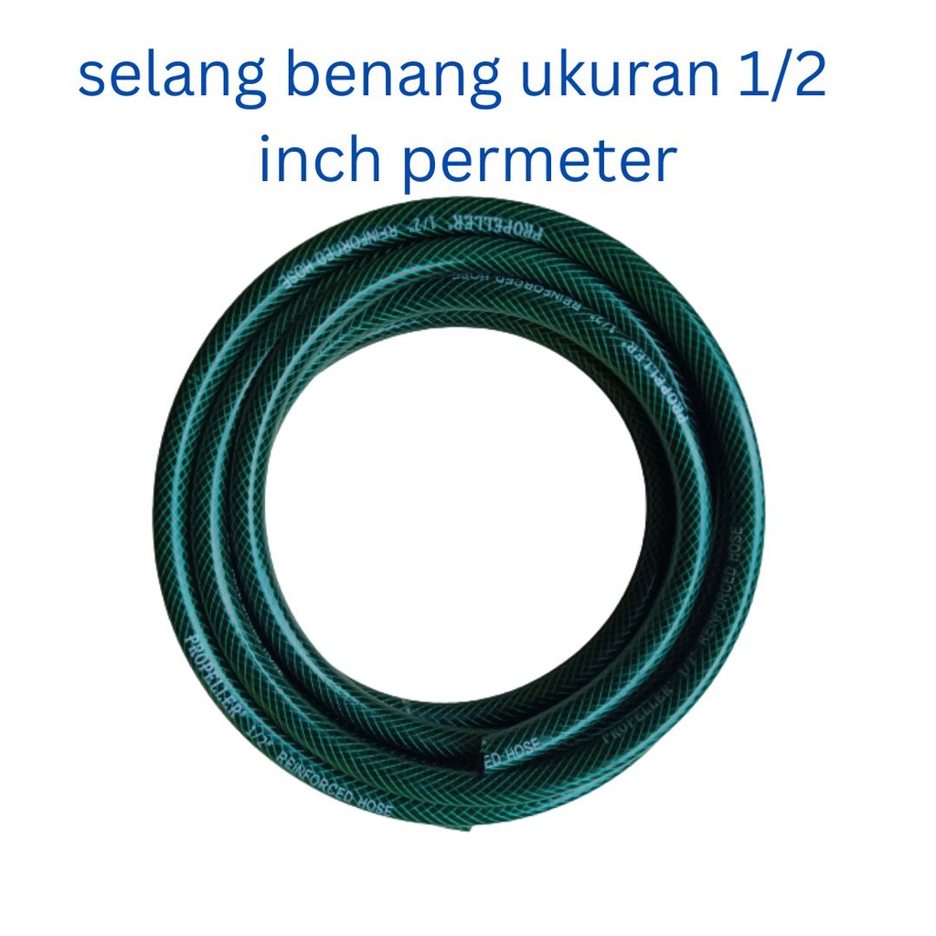 1/2 Inch Selang Air Anti Lumut Benang Anyaman Hijau Diameter 1/2&quot; Per Meter-Hijau Lumut