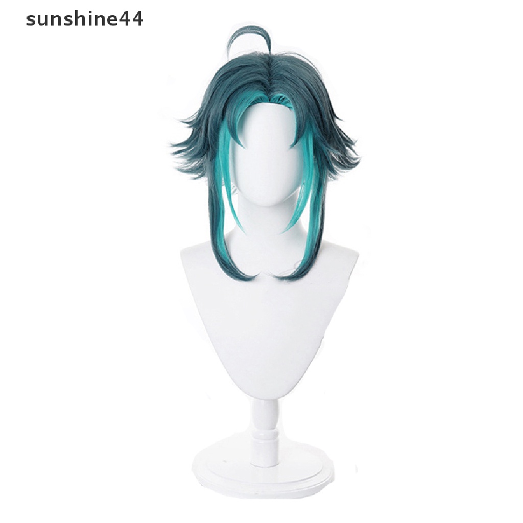 Sunshine Wig / Rambut Palsu Panjang + Poni Warna Campur Untuk Cosplay Anime / Halloween