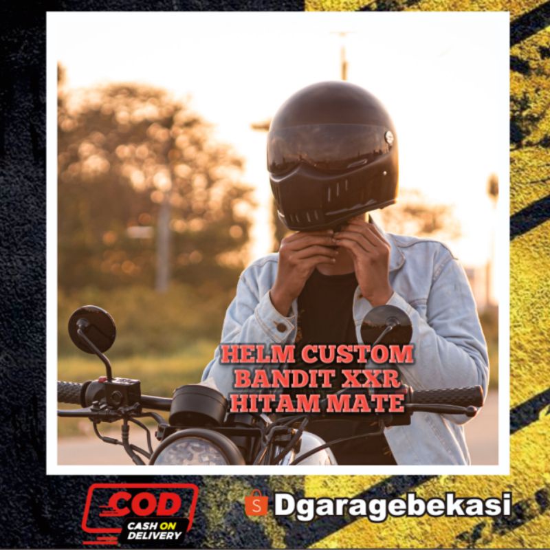 HELM CUSTOM BANDIT XXR cc helmet Hlem Helem vintage classic retro Cakil Cargloss Hbc ghostbone Moto3