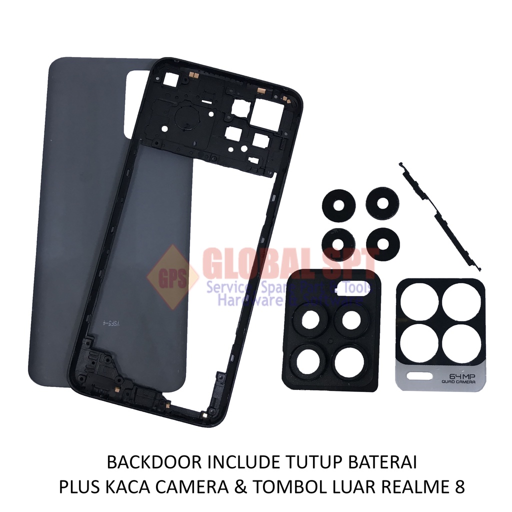 BACKDOOR REALME 8 INCLUDE TUTUP BATERAI / BACK COVER / TUTUP BELAKANG