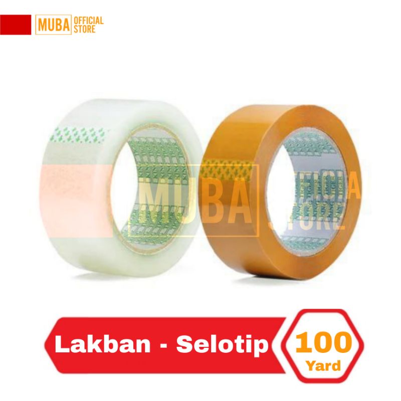 

Lakban Bening 100 Yard × 48 mm | Selotip Bening