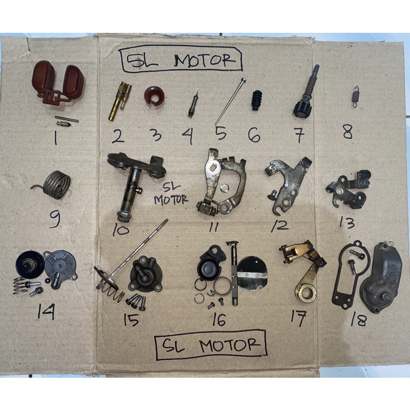 part kelengkapan karbu tiger revo ori copotan