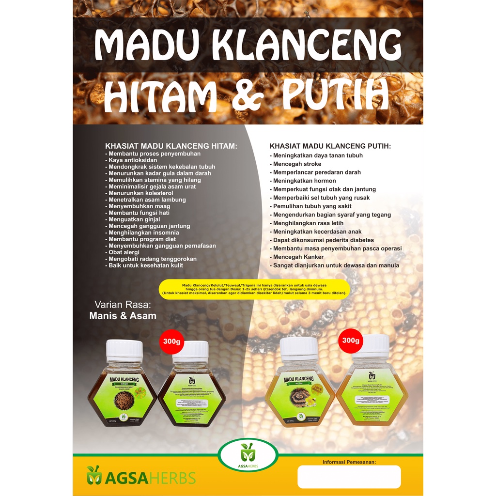 

Madu Klanceng Putih Agsa Herbs#Madu Klanceng Premium#Madu DIABETES