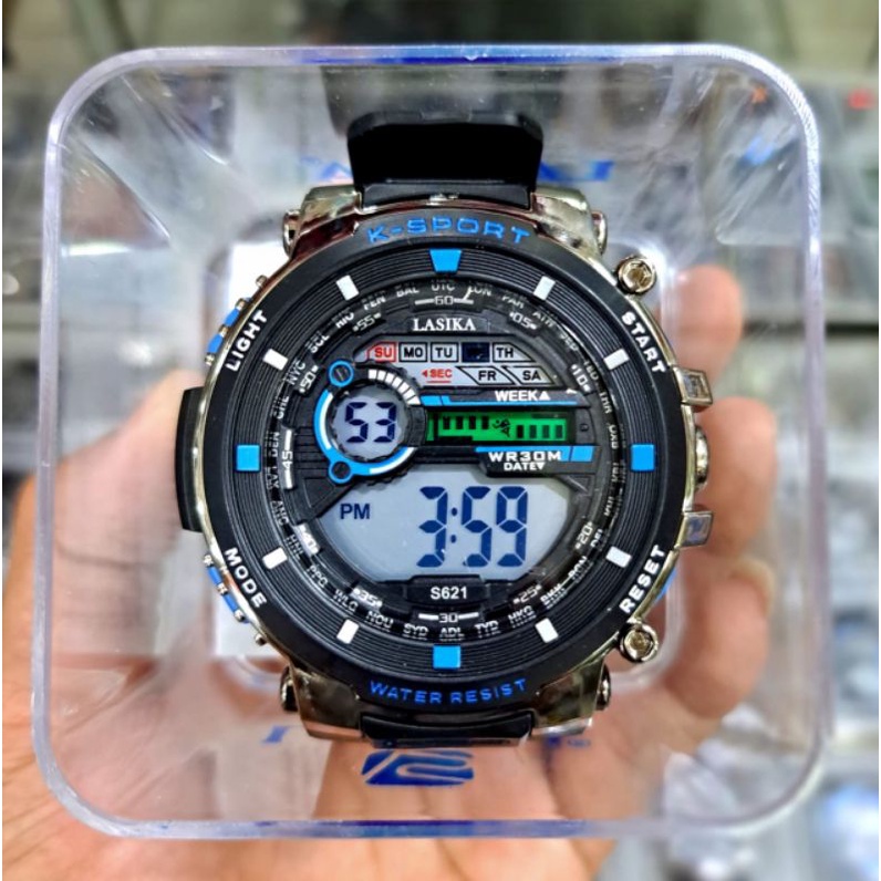 Jam Tangan Pria Sporty Lasika Original Free Box Bisa Buat Renang - Jam Tangan Pria Digital Modis Tahan Air 50M - Jam Tangan Pria Termurah, Terlaris, Kekinian Cod