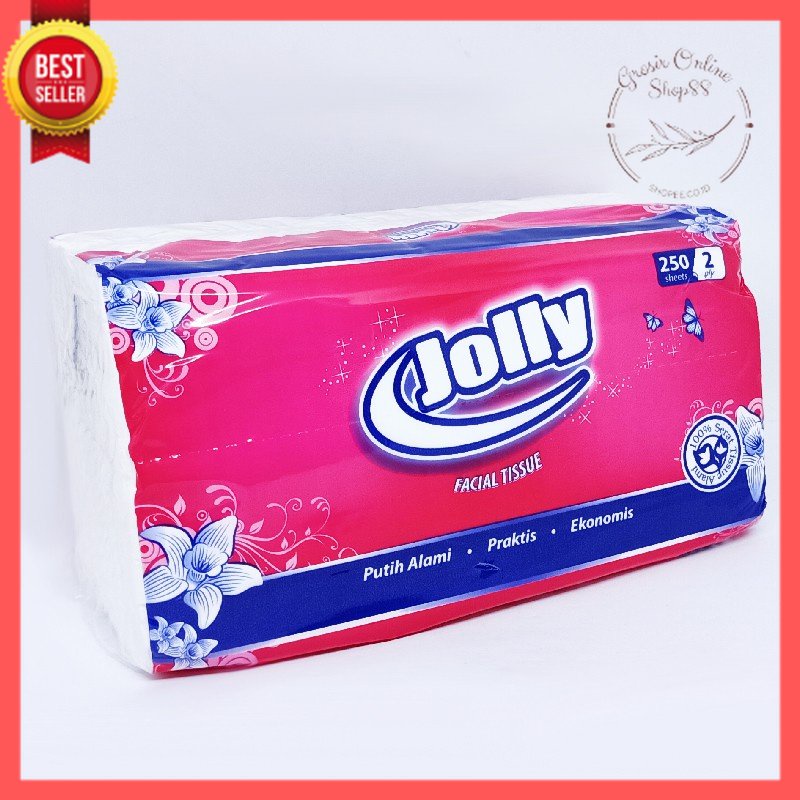 GOS -F107- Tisu Jolly 2 Ply - Tissue Facial 250 Sheets 1 Pack