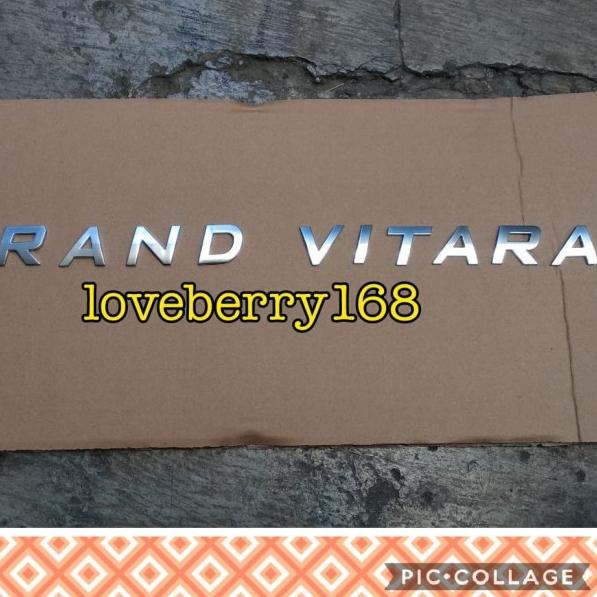 paket emblem kap mesin hood emblem tulisan GRAND VITARA