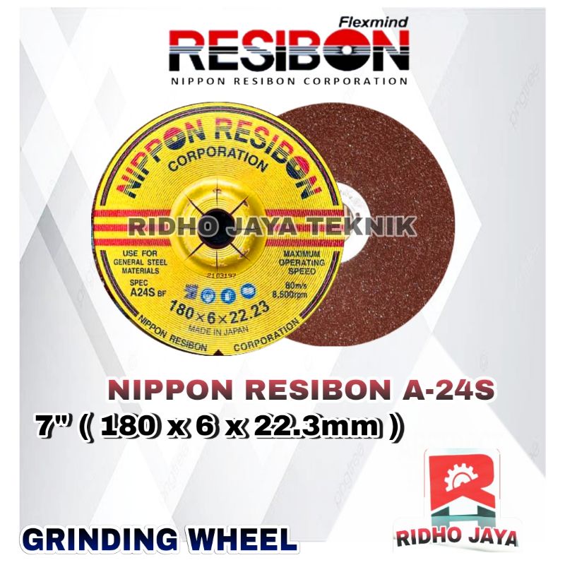 Batu Gerinda Poles Nippon Resibon 7" Inch x 6mm