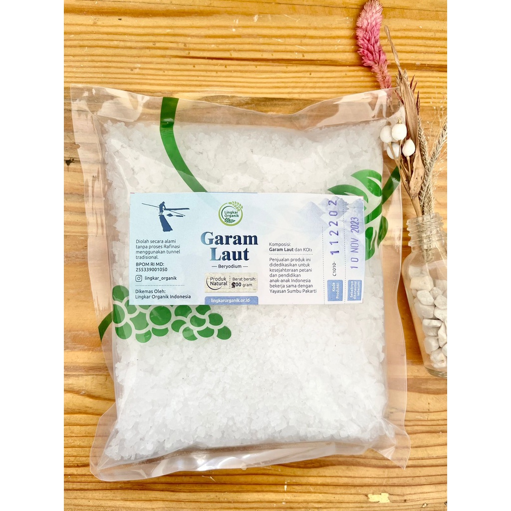 

Garam Laut Beryodium Lingkar Organik Netto 500 gr