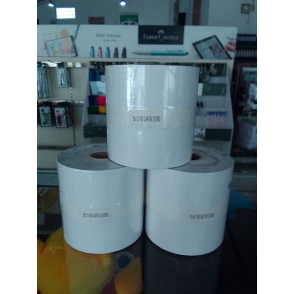 

NON GAP LABEL BARCODE 33x15 MM (3 LINE) GAP ISI 10.000 PCS / KERTAS STICKER