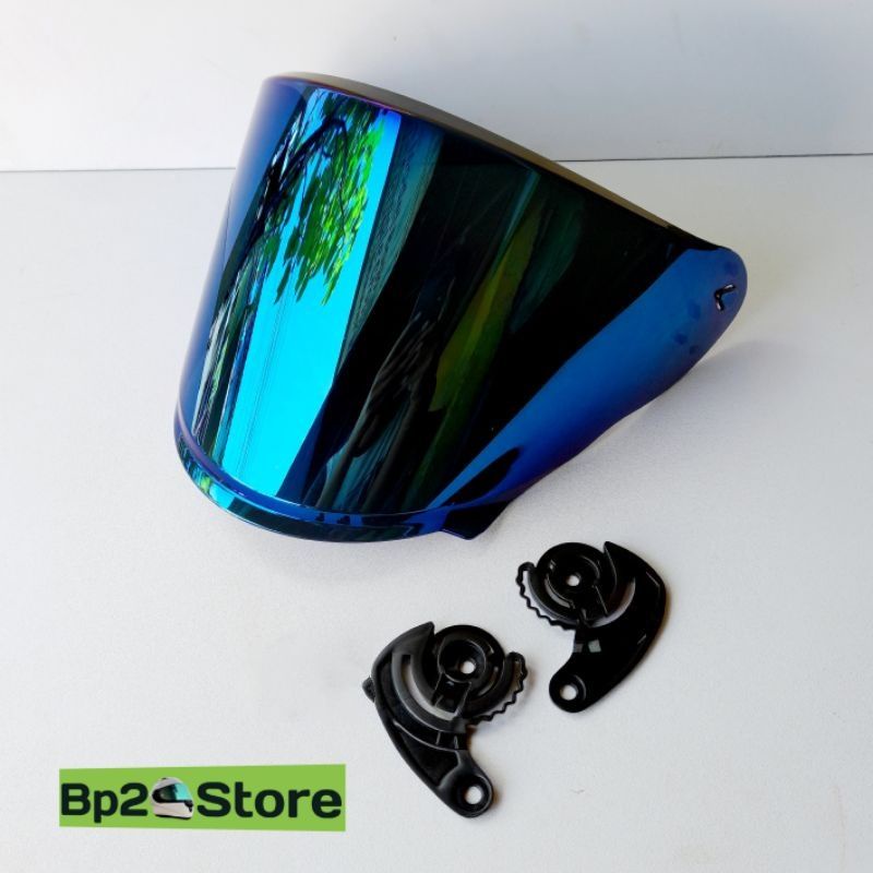 flat visor kyt galaxy flat r bonus rachet visor