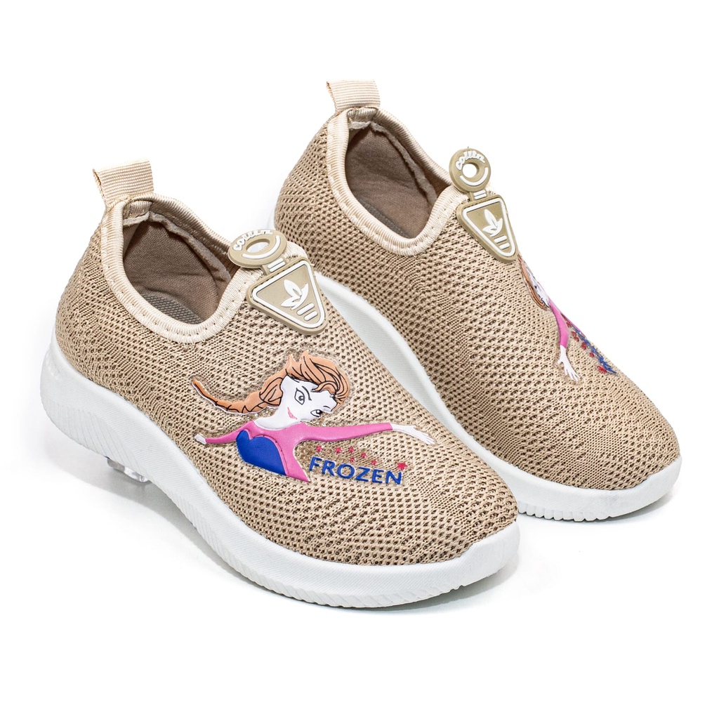 Sneakers Slip On Anak Anak Tanggung Tanpa Tali Motif Frozen E101