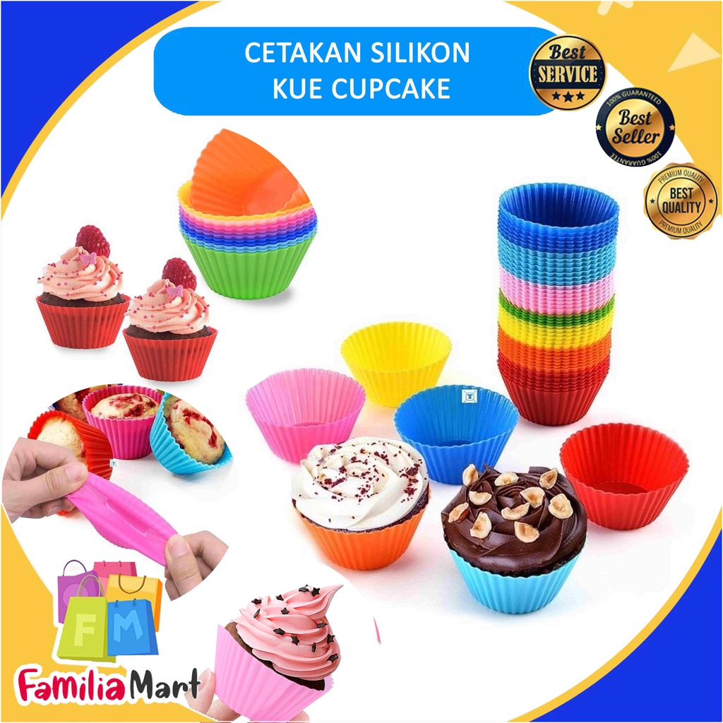 Cetakan Silikon Kue Cup Cake Muffin Puding Cupcake Silicone Mold
